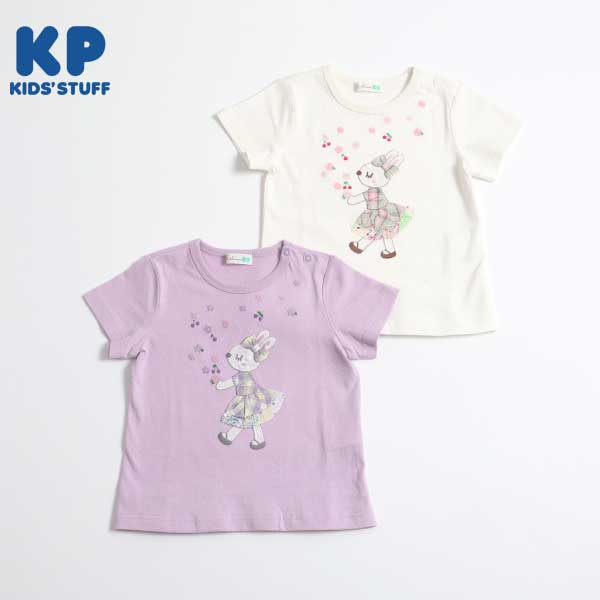 KP(ケーピー)チェックのmimiちゃんアップリケ半袖Tシャツ(80～90) – KP