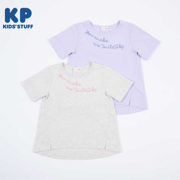 KP(ケーピー)袖チェック柄のロゴ半袖Tシャツ(140～160) – KP(ケーピー