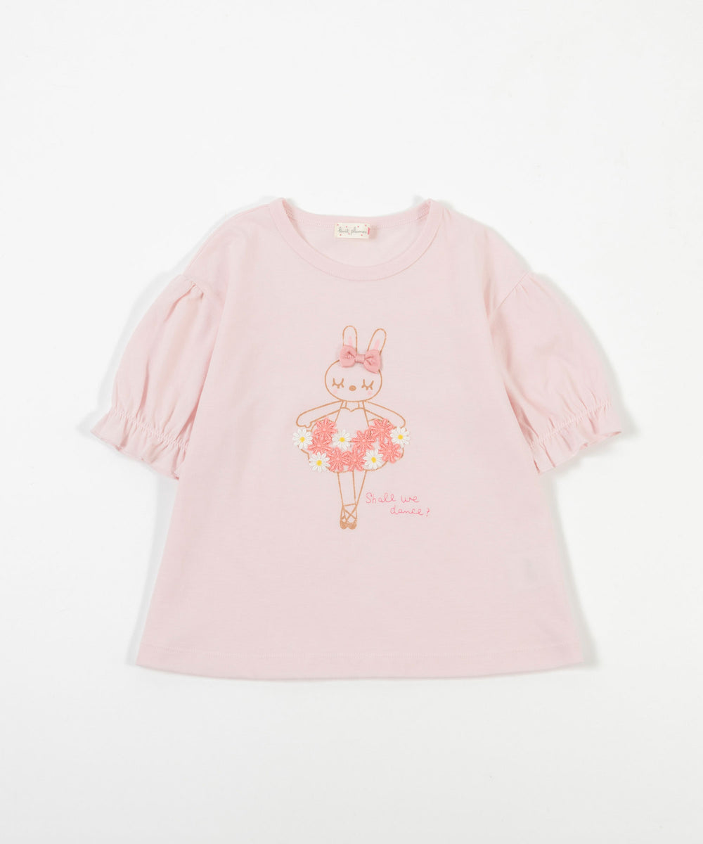 KP(ケーピー)【日本製】バレリーナmimiちゃんの半袖Tシャツ(100 