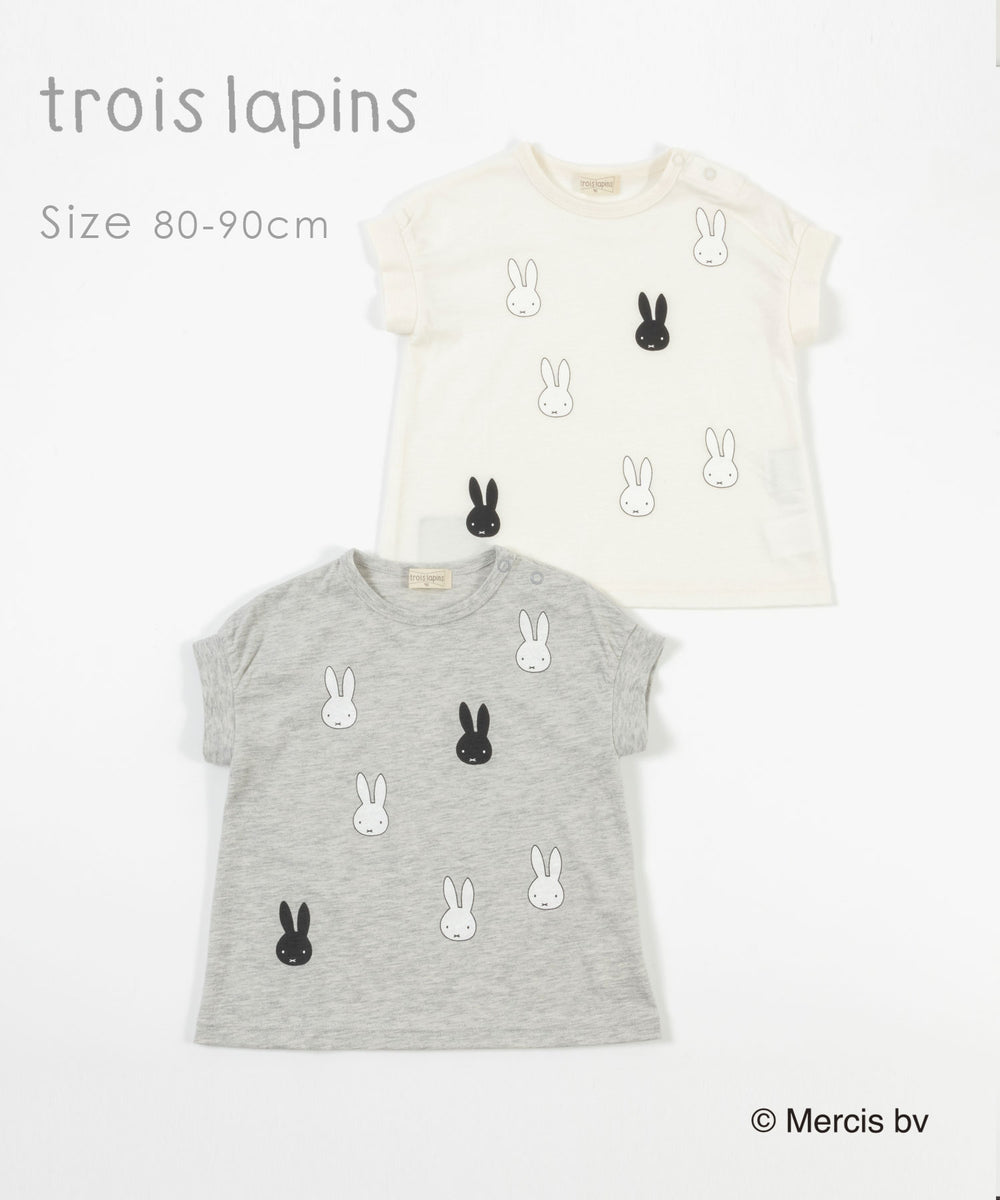 troislapins(トロワラパン)【miffy】ミッフィーコラボ プリント半袖Tシャツ(80～90cm)