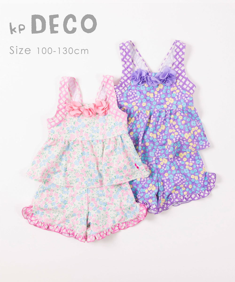 《SALE》KPDECO(ケーピーデコ)小花プリントセパレート水着