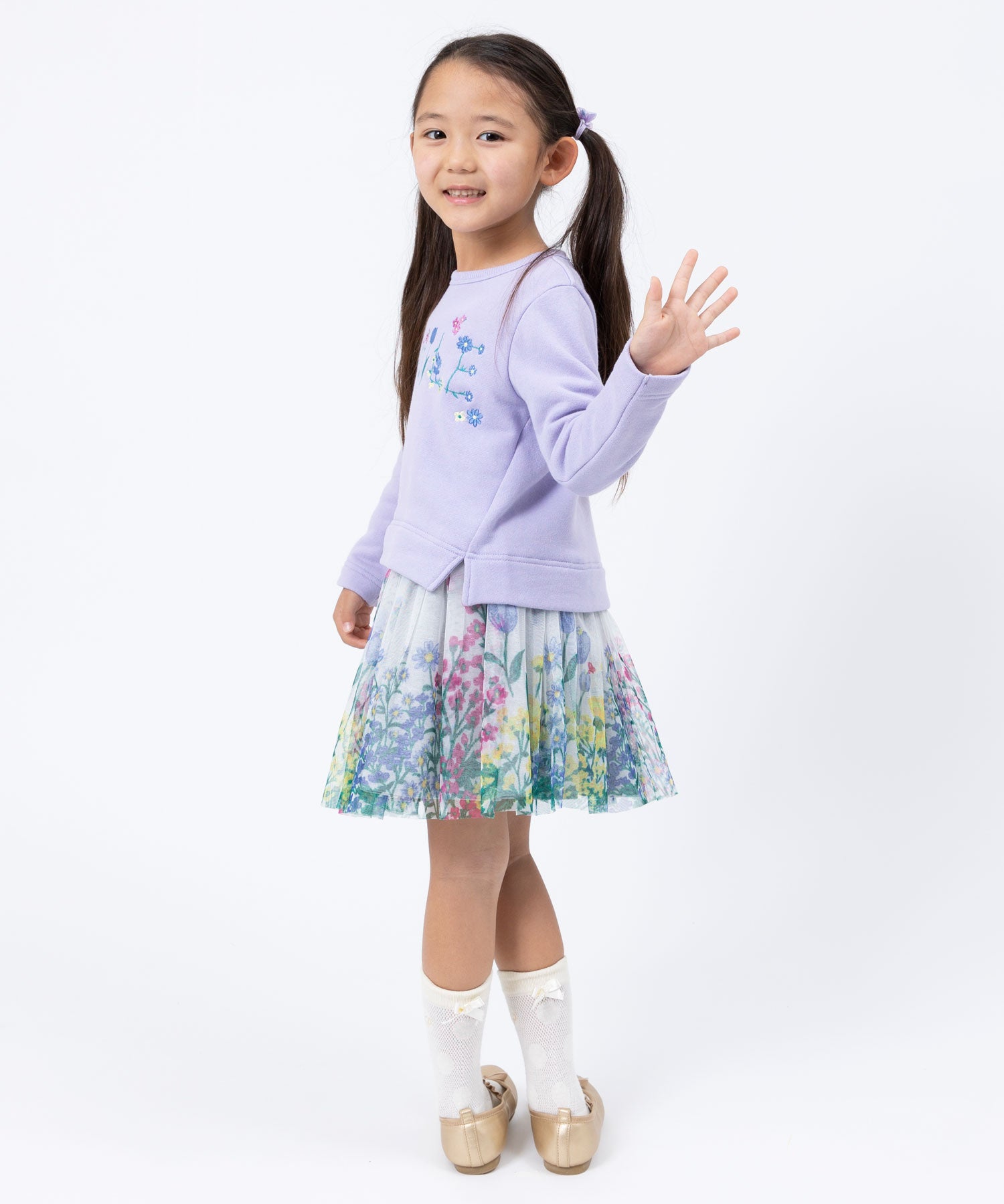 KP 100 リバーシブル チュールスカート - キッズ服女の子用(90cm~)